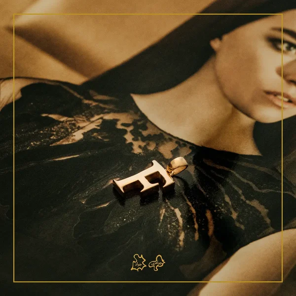 آویز طلا حرف F - Image 2