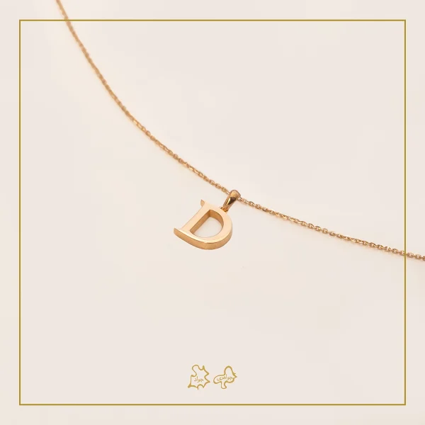 آویز طلا حرف D