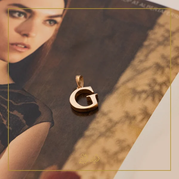 آویز طلا حرف G - Image 2