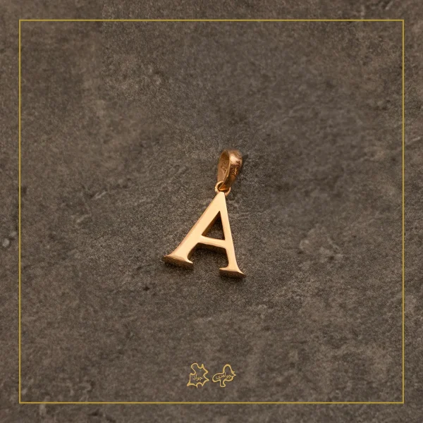 آویز طلا حرف A - Image 3