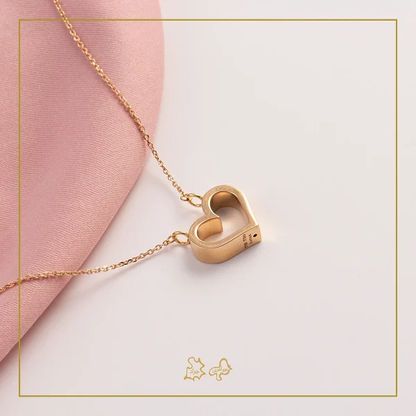 گردنبند طلا قلب توخالی