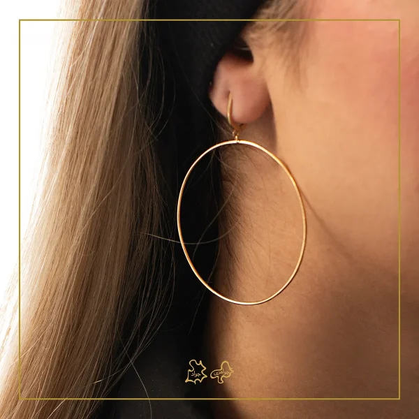 گوشواره طلا حلقه ای نادیا