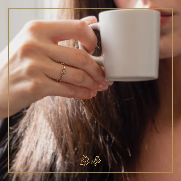 انگشتر طلا مینیمال پاپیون - Image 4