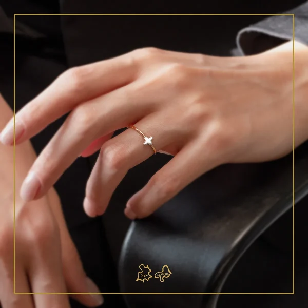 انگشتر طلا مینیمال راز - Image 4