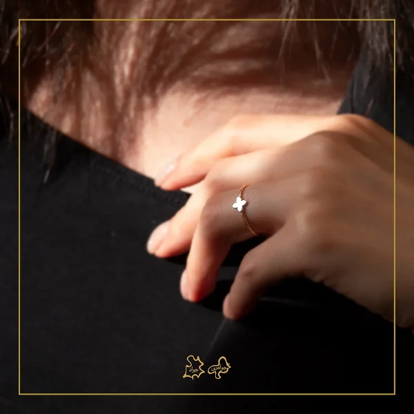 انگشتر طلا مینیمال راز - Image 5