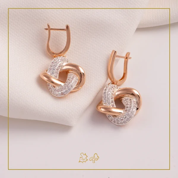 گوشواره گره نگین دار نیلاس