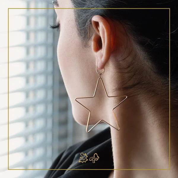 گوشواره طلا مینیمال ستاره