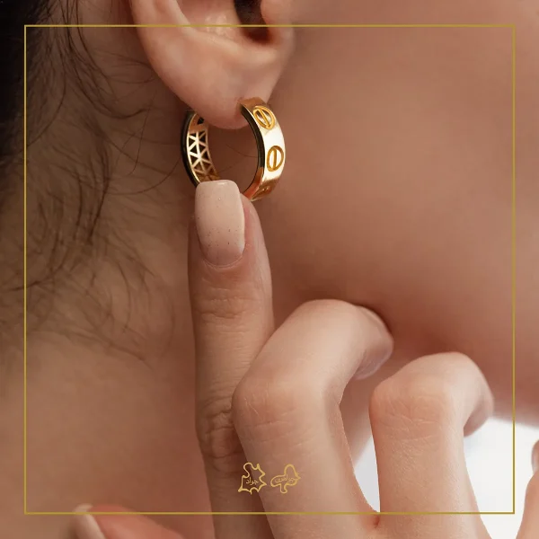 گوشواره طلا لاو کارتیر الکترا سایز لارج