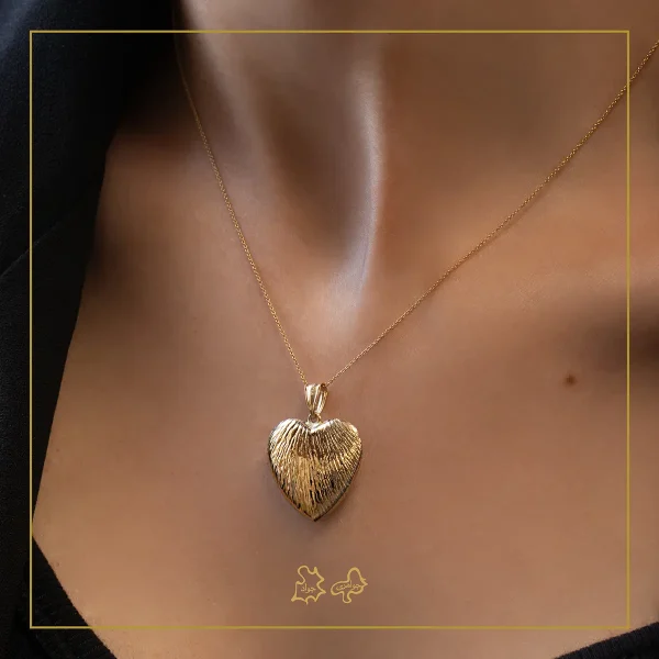 آویز طلا قلب دلینا