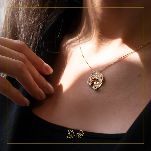 گردنبند طلا حرف ه