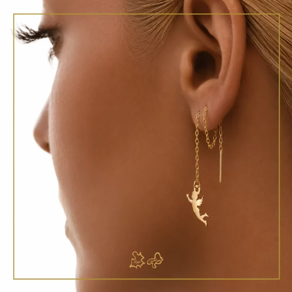 گوشواره طلا بخیه ای فرشته