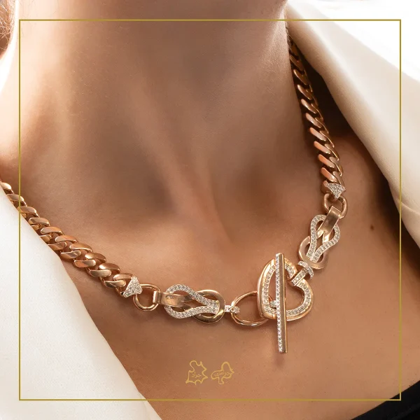 گردنبند طلا فرد قلب - Image 3