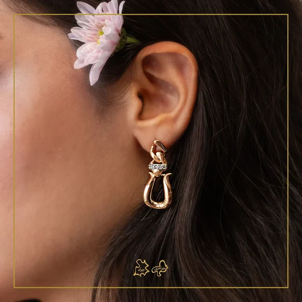 گوشواره طلا کارتیر گیسو