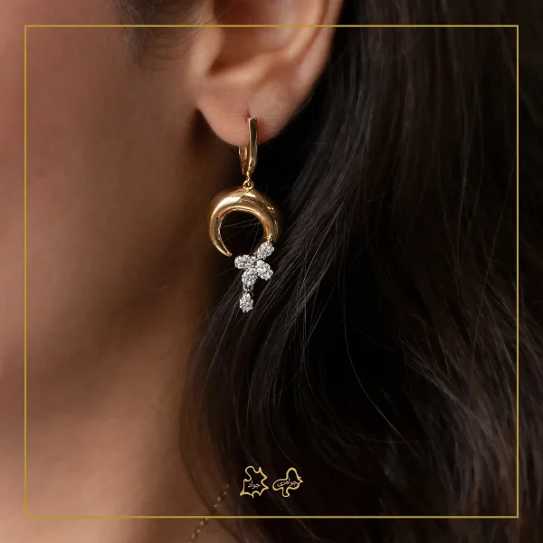 گوشواره طلا هلال مارکیز