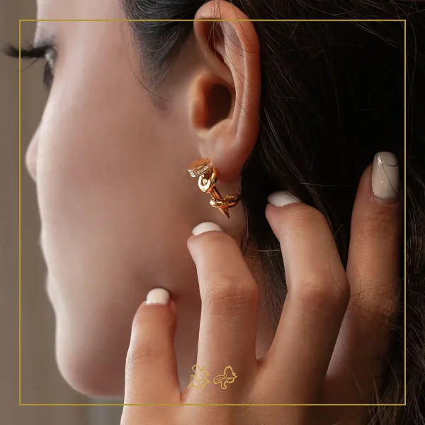 گوشواره طلا میخی رزال - Image 2