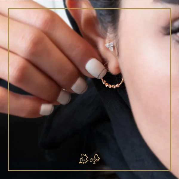 گوشواره طلا البرناردو رزگلد کوچک