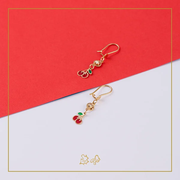 گوشواره طلا بچه‌گانه گیلاس