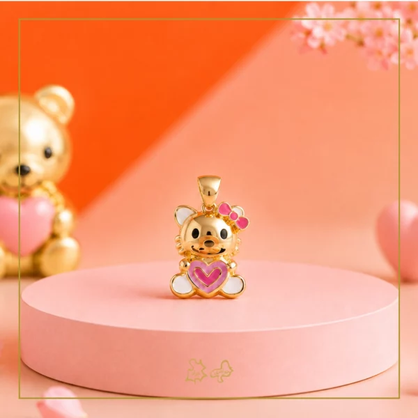 آویز طلا بچه‌گانه گربه یونیکورن