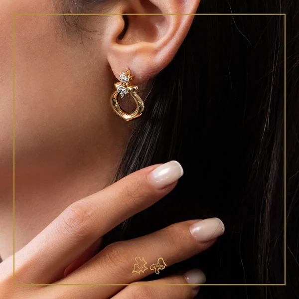 گوشواره طلا چهار برگ مارکیز