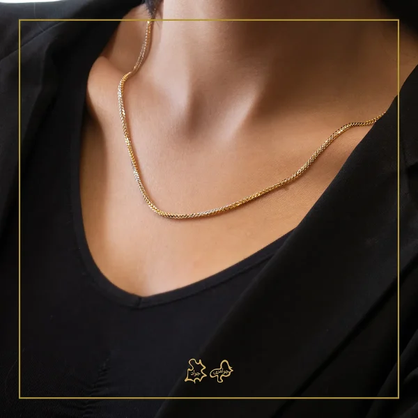 گردنبند طلا میرو دو رنگ - Image 3