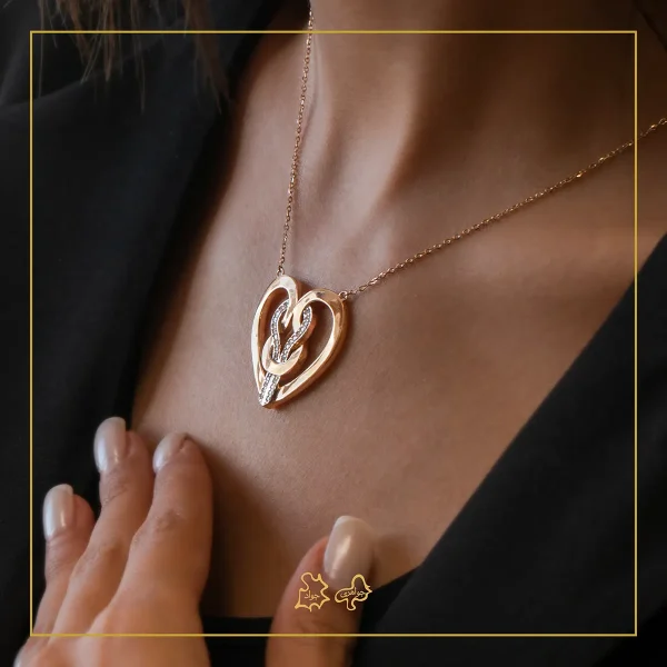 گردنبند طلا فرد قلب