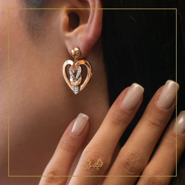 گوشواره طلا فرد قلب