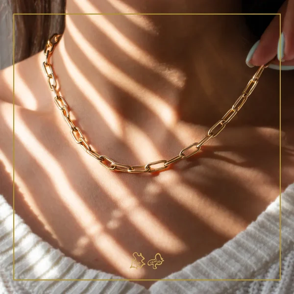 گردنبند طلا پروفیل مون