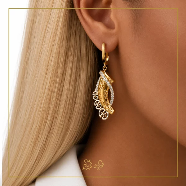 گوشواره طلا اسکیت