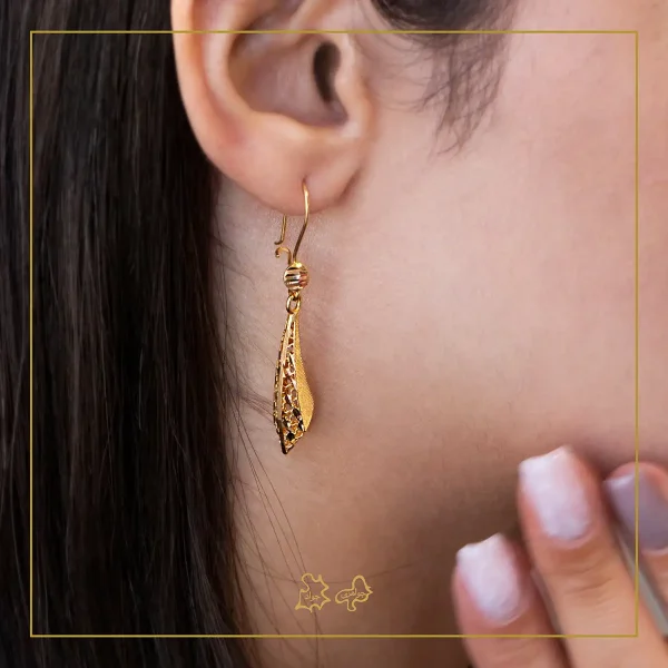 گوشواره طلا تراش میراث