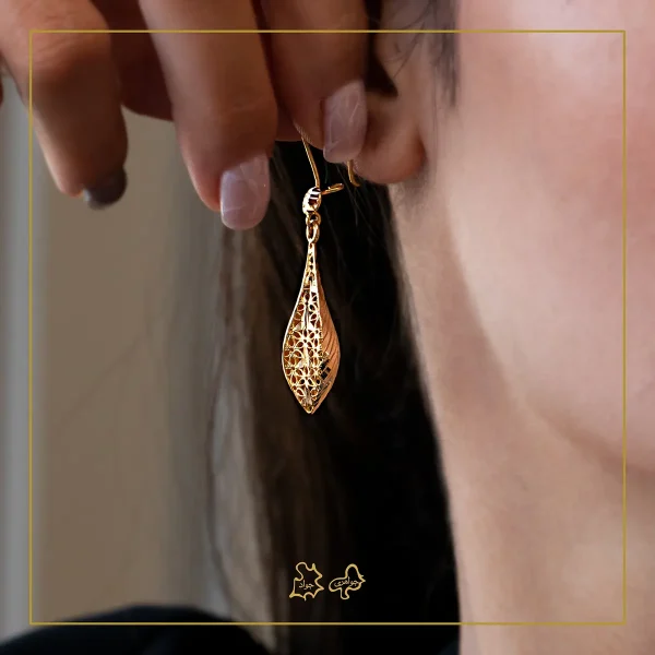 گوشواره طلا تراش میترا
