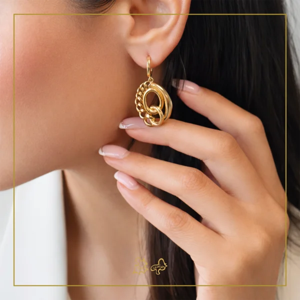 گوشواره طلا طرح رولکس کارتیر