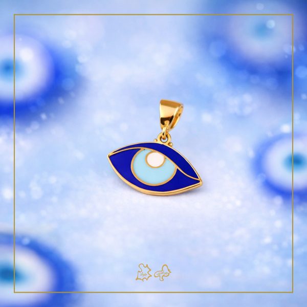 آویز طلا بچه‌گانه چشم زخم وریا