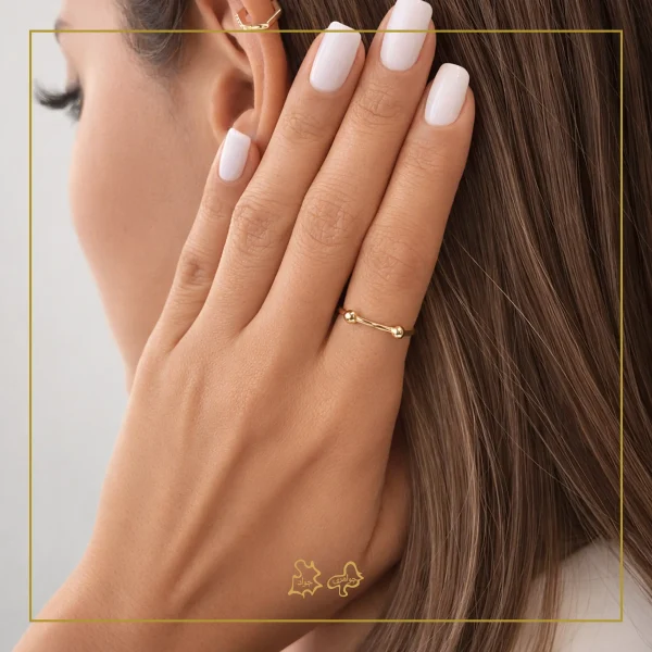انگشتر طلا مینیمال دو دایره