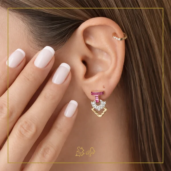 گوشواره طلا باگت کاج