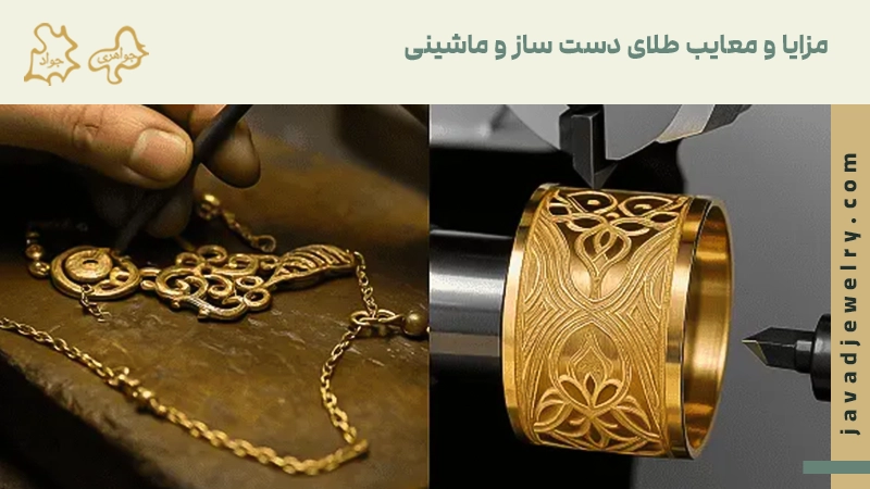 طلای دست ساز یا ماشینی مزایا و معایب طلای دست ساز و ماشینی