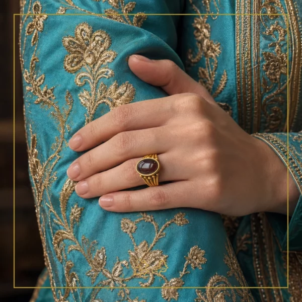 انگشتر طلا عقیق پارس آریا