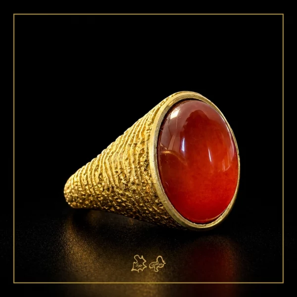 انگشتر طلا پارس عقیق درج - Image 2