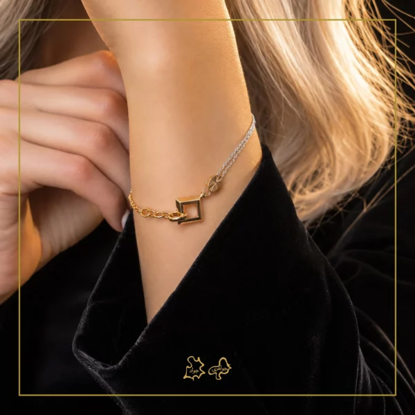 دستبند طلا لوزی آیزک