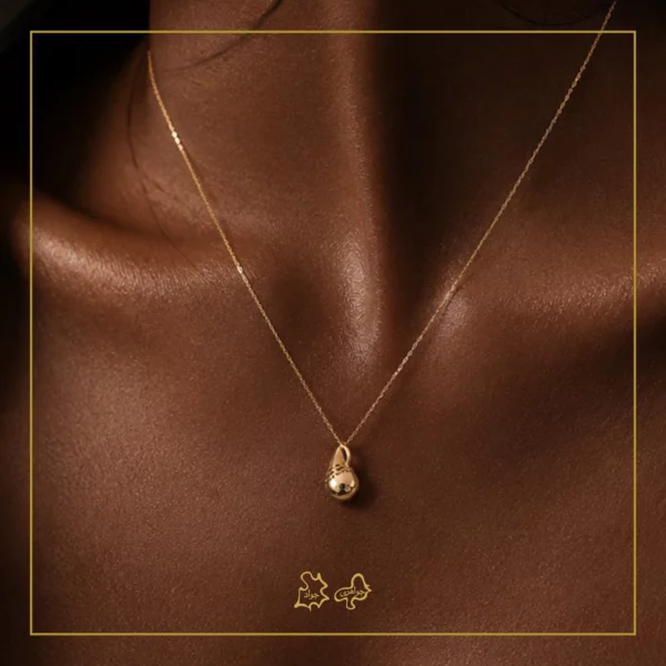 آویز طلا مینیمال اشک