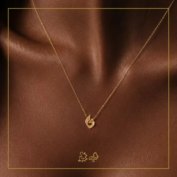 آویز طلا مینیمال روباه