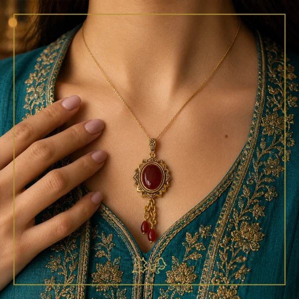 آویز طلا عقیق آرامیس