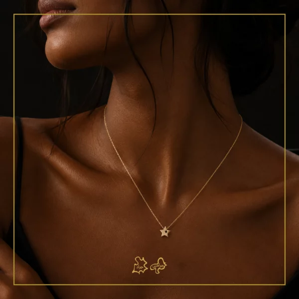 آویز طلا مینیمال استارز