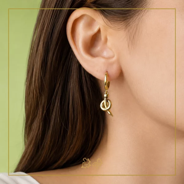گوشواره طلا میخ و دایره کارتیر