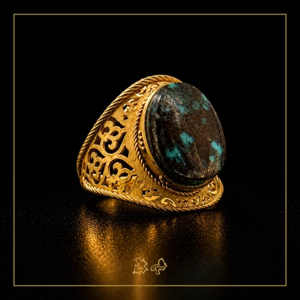انگشتر طلا پارس فیروزه الهه - Image 2